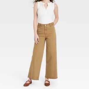 Universal Thread Women's High-Rise Wide Leg Jeans - Tan, 16